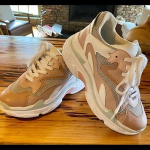 Gunmetal Chunky Sneakers Size 7